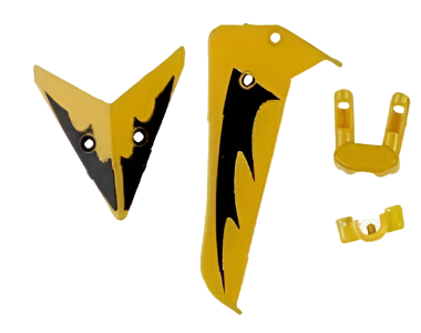 SYMA S107H Tail Fins and Brackets Yellow - SYM-S107G-02A