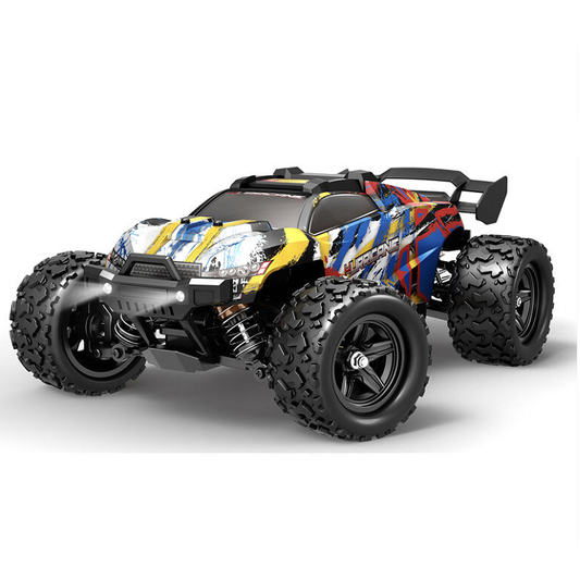 HURRICANE 1:18 Blue/Yellow 4WD Stadium Truck IPX4 w/ 2.4ghz Radio, Battery and Charger - TRC-18-24
