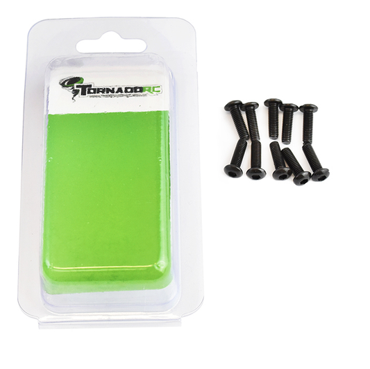 TORNADO 3x8mm Hex Drive Button Head Screw 10pcs - TRC-3X8BUT