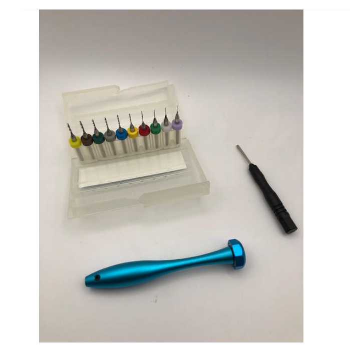 MASTER TOOLS Pin Vise Set w/ 10 Drill Bits 0.3-1.2mm - TRT09986