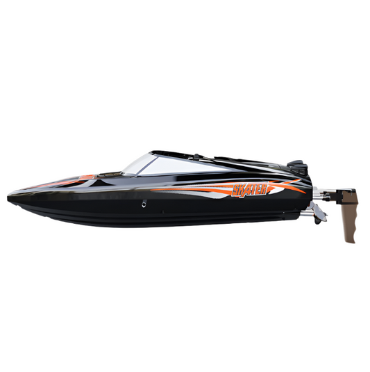 UDI Skater Black Speed Boat 13in w/ 2.4Ghz Radio, Battery, Charger & Nose Bumper - UDI-034BLACK