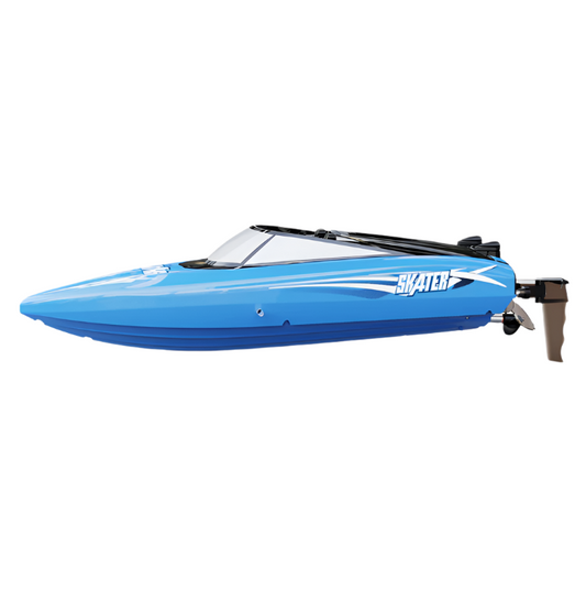 UDI Skater Blue Speed Boat 13in w/ 2.4Ghz Radio, Battery, Charger & Nose Bumper - UDI-034BLUE