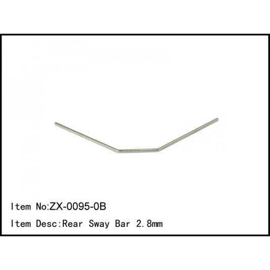Caster Rear Sway Bar 2.8mm - CAZX-0095-0B
