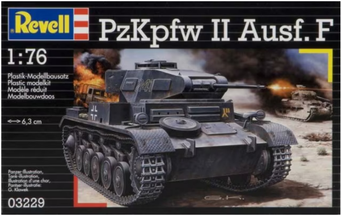 REVELL PzKpfw Panzer II AUSF F Tank 1:76 - 03229