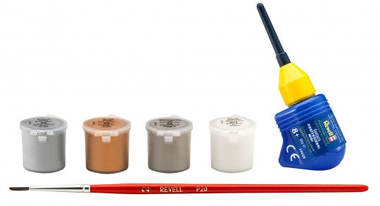 Included Revell Paint, Brush and Glue