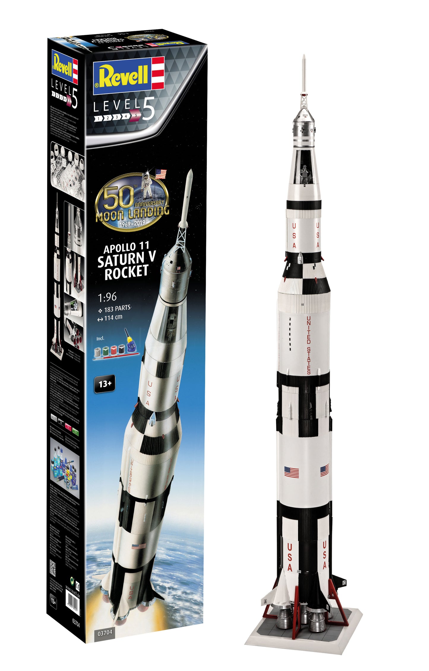 REVELL Apollo 11 Saturn 5 Rocket 50th Anniversary Gift Set 1:96 - 03704