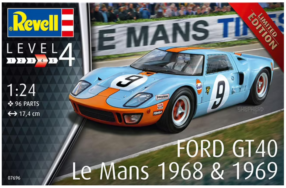 REVELL 1968 Ford GT 40 Le Mans 1:24 - 07696