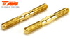 TEAM MAGIC 3x35mm Hardened Gold Tie Rods 2pcs - TM116133-5C