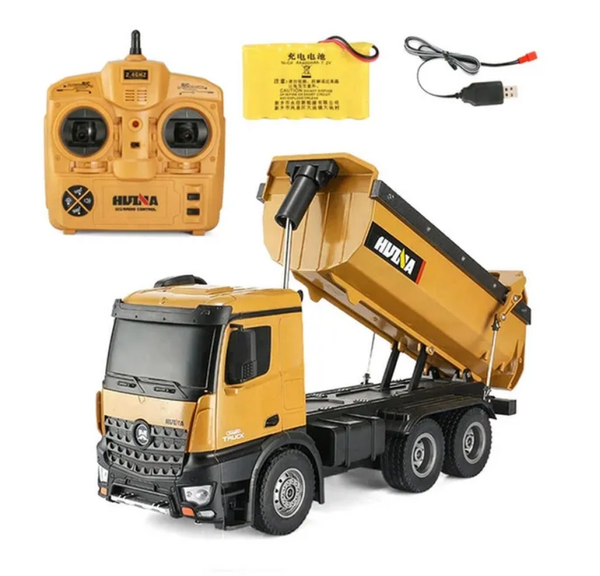 HUINA 1:14 Dump Truck with Sound, 2.4Ghz Radio, Battery and USB Charger - SFMHN1573