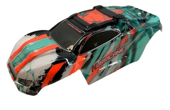 TRC 1:18 Green/ Orange Hurricane Body Shell - 18322-BODY