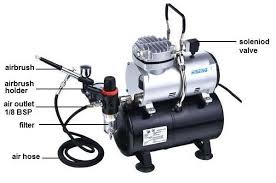 HSENG Airbrush & Compressor Package w/ HS-80 Airbrush & Hose - HS-AS186K