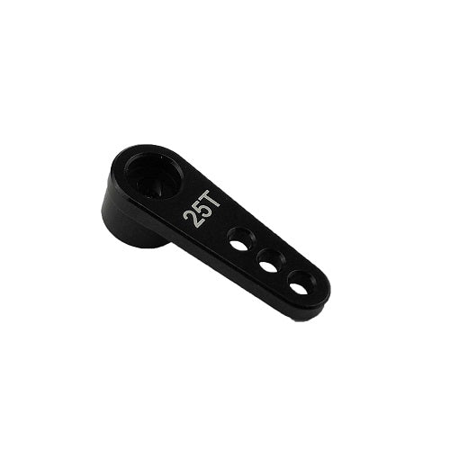 Aluminum RC Servo Horns - 25T 28mm, L=20/16/12mm, Black