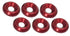 ANSMANN 4mm Countersunk Cup Washers Red Alum.10pcs - C203000058