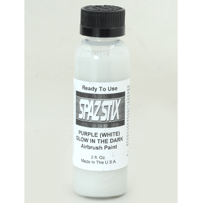 SPAZSTIX Glow-In-The-Dark Purple/ White Airbrush Paint 1oz - SZX20450