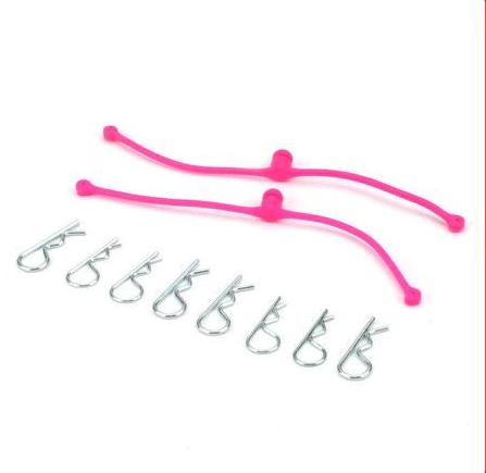 DUBRO Body Clip Retainers Pink 2pcs - DBR2251