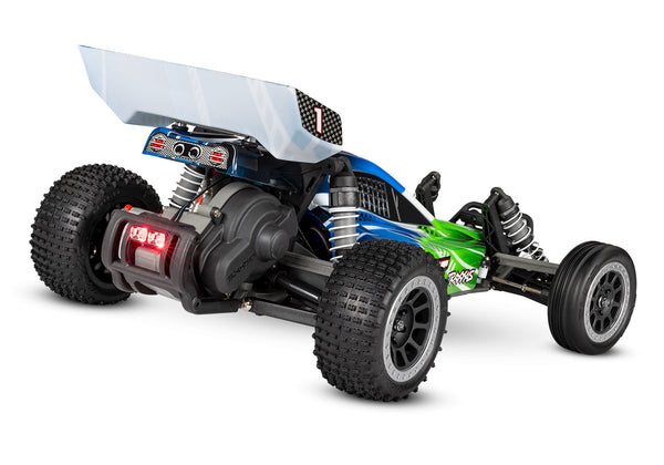 TRAXXAS BANDIT 2wd BUGGY Green w/ LED Lights, Battery & Charger 24054-61GRN
