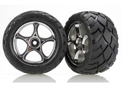 TRAXXAS Anaconda 2.2in Street Tyres on Tracer Chrome Wheel Rear 2pcs - 2478R