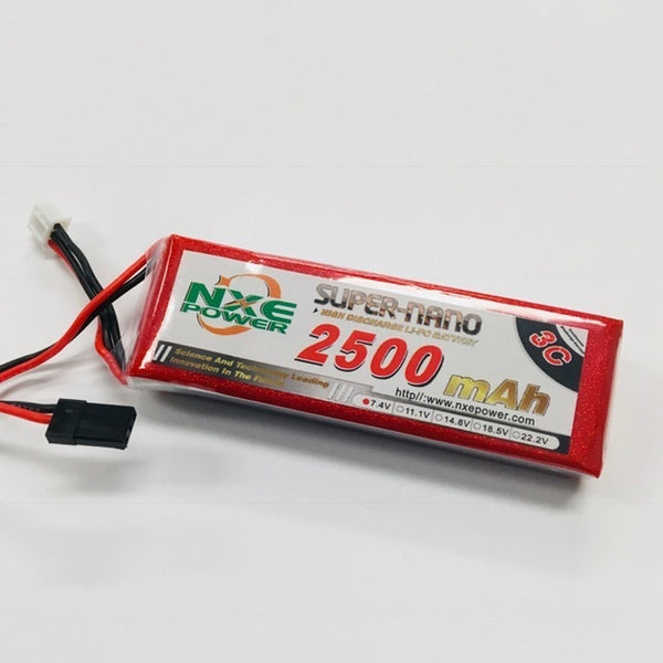 NXE 2500mah 7.4V Receiver Pack Lipo Battery Soft Case JR - 2500SC32SJR