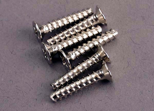 TRAXXAS 3x15mm Phillips Drive Countersunk Self Tappers 6pcs - 2649
