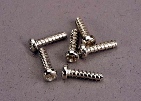 TRAXXAS 2.6x10mm Phillips Drive Pan Head Self Tappers 6pcs - 2673