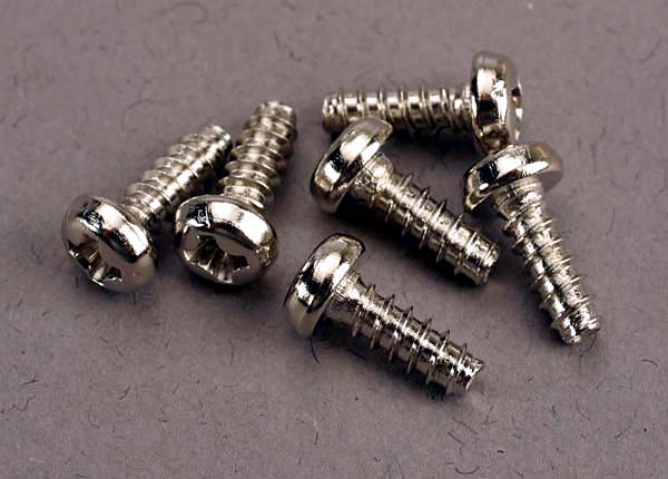 TRAXXAS 3x8mm Phillips Drive Pan Head Self Tappers 6pcs - 2682