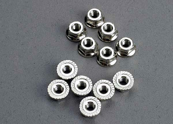 TRAXXAS 3mm Flanged Nuts 12pcs - 2744