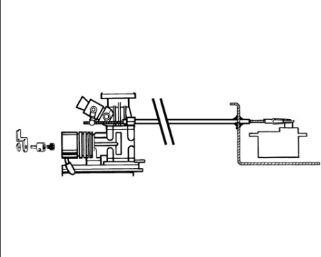 DUBRO 20in Throttle Cable Assembly - DBR3105