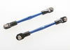 TRAXXAS 62mm Front Tie Rod Turnbuckles Blue Aluminium w/ Rod Ends & Pivot Balls 2pcs - 3139A
