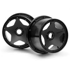 HPI Super Star Black Rr Wheel suit Baja 5B 2pcs - HPI-3226
