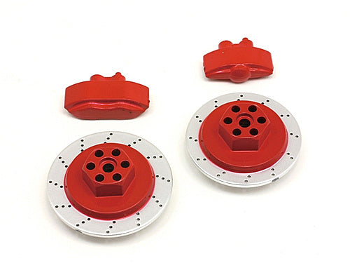 HPI Brake Disk and Red Caliper Set suit E10 4pcs - HPI-33450