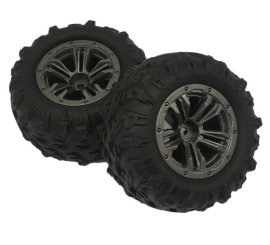 TRC All Terrain Tyres on Black Chrome Wheel suit Q902 2pcs - TRC-QZJ01