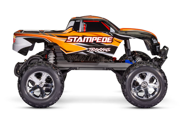 TRAXXAS STAMPEDE 2wd MONSTER TRUCK Orange w/ LED Lights, Battery & Charger 36054-61ORNG
