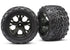 TRAXXAS Talon Tyres on All Star 2.8in Black Chrome Wheels suit Electric Fr 2pcs - 3669A