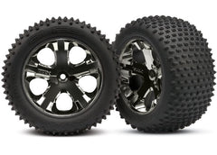 TRAXXAS Alias Pin Tyres on 2.8in All-Star Black Chrome Wheels Rear 2pcs - 3770A