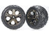 TRAXXAS Anaconda Street Tyres on 2.8in All-Star Black Chrome Wheels Front 2pcs - 3776A