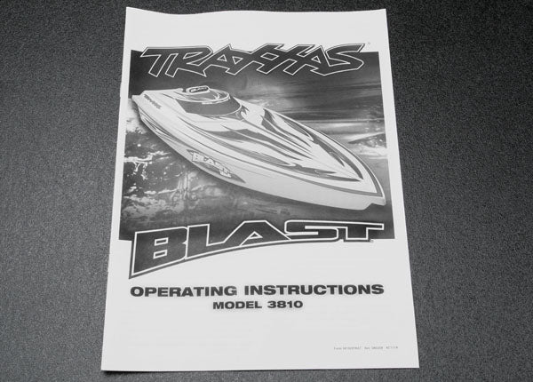 TRAXXAS Owners Manual Blast Boat - 3899X