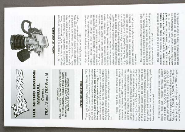 TRAXXAS Engine Manual 4099 – RC Garage Hobby Shop