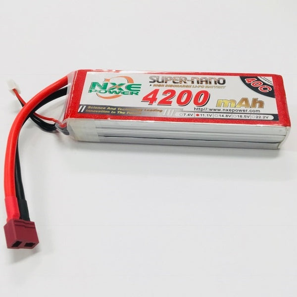 NXE 4200mah 11.1v 40c Lipo Battery Soft Case - 4200SC403SDEAN