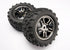 TRAXXAS 6.3in Maxx Tyres on Split Spoke Black Chrome Wheels 2pcs - 4983A