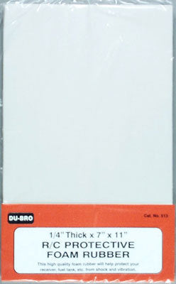DUBRO 1/4x7x11in Protective Foam Rubber 1pc - DBR513