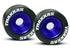 TRAXXAS Wheelie Bar Wheels Blue Aluminium w/ Rubber Tyres 2pcs - 5186A