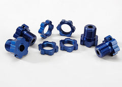 TRAXXAS 17mm Splined Hubs w/ Wheel Nuts Blue Aluminium 4sets - 5353X