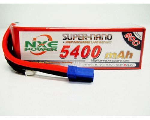 NXE 5400mah 22.2v 60c Lipo Battery Soft Case EC5 - 5400SC606SEC5