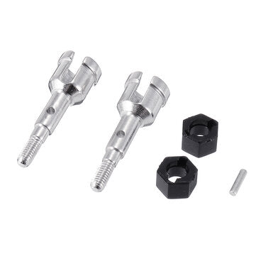 TRC 1:18 Stub Axles w/ Wheels Hex & Pins 2pcs/ea - 18301-17