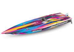 TRAXXAS SPARTAN BRUSHLESS BOAT 36in Pink with TQi 2.4Ghz Bluetooth Radio Gear, VXL-6s 1800kv Driveline and TSM - 57076-4PINK