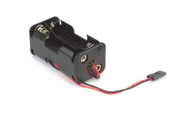 HITEC 4x AA Battery Box w/ Black JST Plug - HRC57216