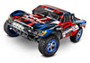 TRAXXAS SLASH 2wd Short Course Truck Red/ Blue w/ LED Lights, 2.4Ghz Radio, Brushed Motor & ESC, Battery & Charger - 58034-61RBLU