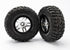 TRAXXAS S1 Kumho Tyres on Satin Chrome Split Spoke Wheels w/ Black Beadlock 2pcs - 5882R