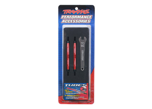TRAXXAS Toe Link Turnbuckle Red 7075-T6 Aluminium Tubes 2pcs - 5939R