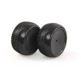 HBX Pin Tyre on Black Dish Wheel suit Quakewave 2pcs - HBX-KB-61025